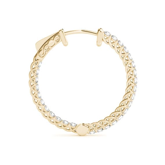 2 Carats In & Out Diamond Hoops - Image 4