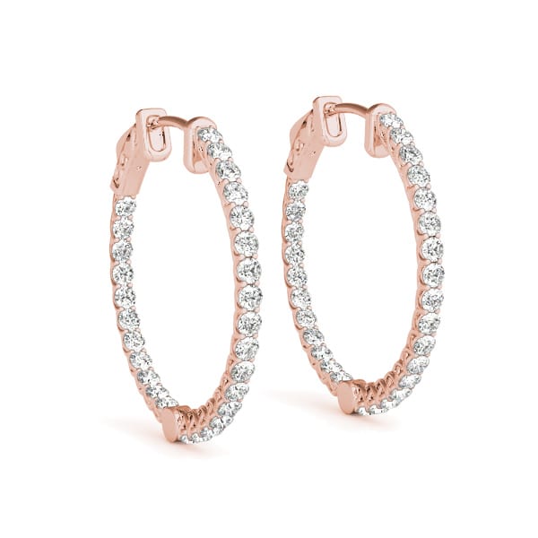 2 Carats In & Out Diamond Hoops – Main Street Jewelry