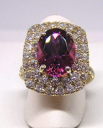Tourmaline & Diamond Ring