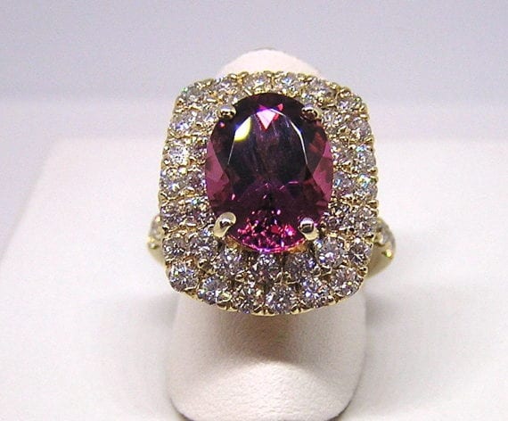 Tourmaline & Diamond Ring