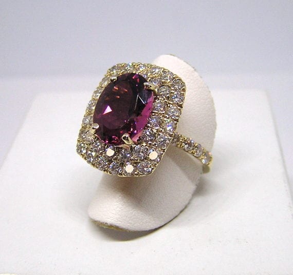 Tourmaline & Diamond Ring - Image 3