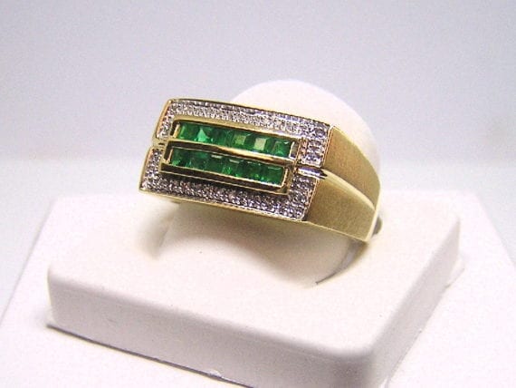 Gents Emerald & Diamond Ring - Image 3