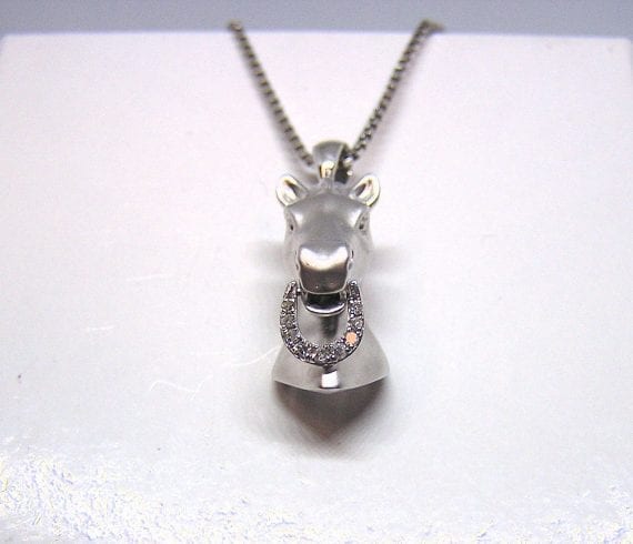 Diamond Horse Pendant