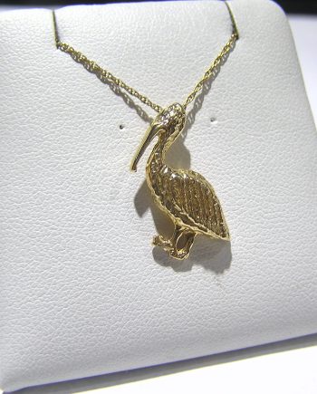 Pelican Pendant in 14k Gold