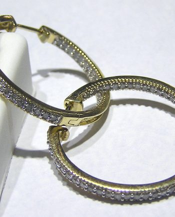 3/4 Carats In & Out Diamond Hoops