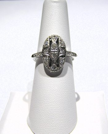 Vintage Platinum Diamond Dinner Ring