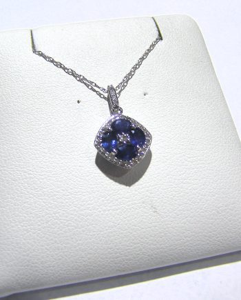 Elegant Sapphire and Diamond Pendant