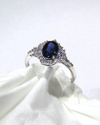 Oval Sapphire and Diamond Ring