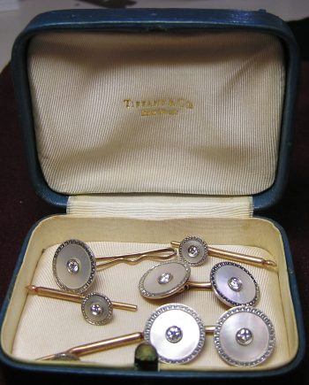 14k Vintage Tiffany Cufflink Tuxedo Set