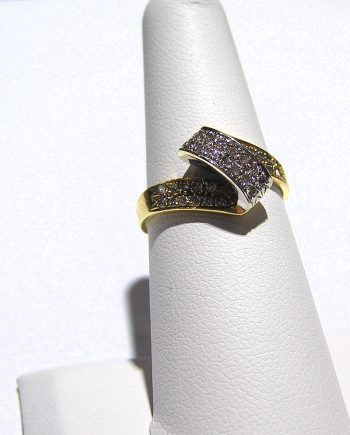 18k Folded Diamond Fashion Ring